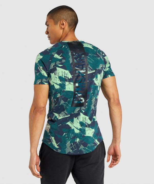 Panske Tricka Gymshark Bold Zelene | DN1762085